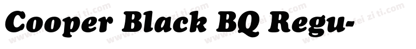 Cooper Black BQ Regu字体转换